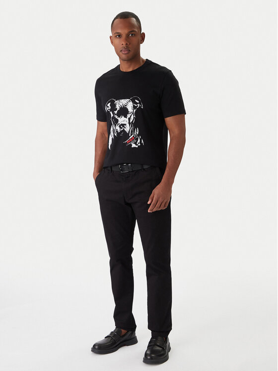 HUGO HUGO T-Shirt Dubrox 50553779 Černá Regular Fit