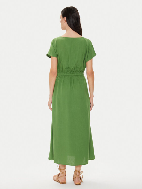United Colors Of Benetton United Colors Of Benetton Poletna obleka 4ENBDV097 Zelena Regular Fit