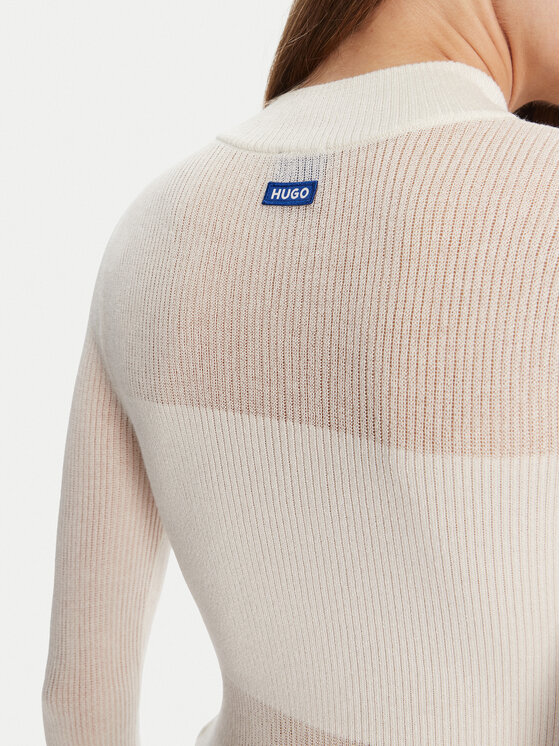 HUGO HUGO Džemper Slumy_B 50543045 Écru Slim Fit