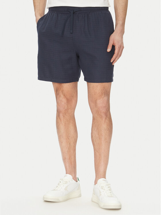 BOSS BOSS Šortky z materiálu 50540134 Tmavomodrá Regular Fit
