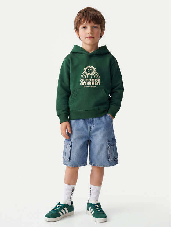 Quiksilver Quiksilver Bluza Graphics EQKFT03406 Zielony Regular Fit