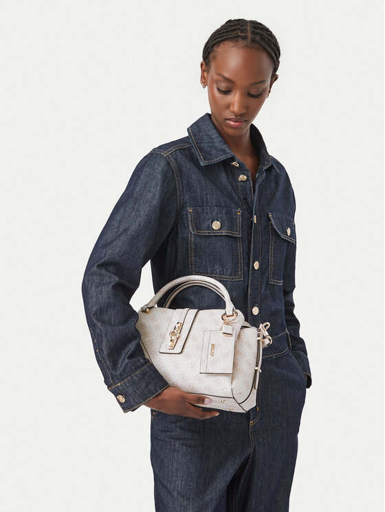 Guess Guess Torebka Yvonne Logo HWSG23 78060 Kremowy