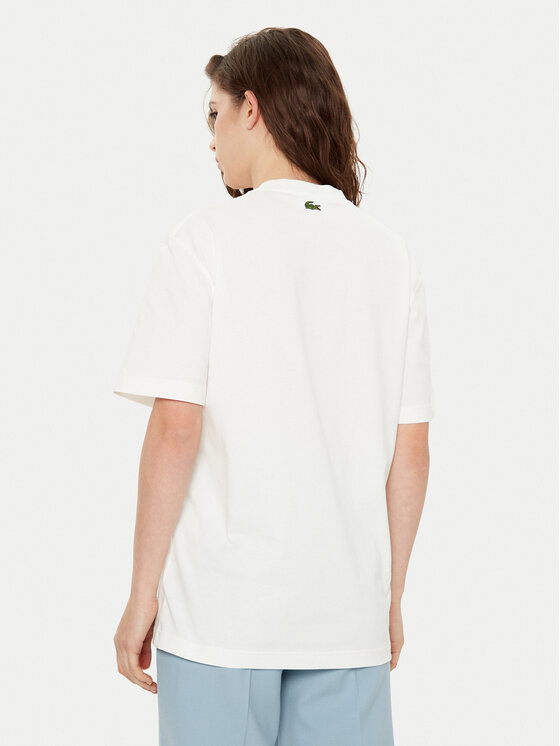 Lacoste Lacoste Тишърт TH2733 Екрю Regular Fit