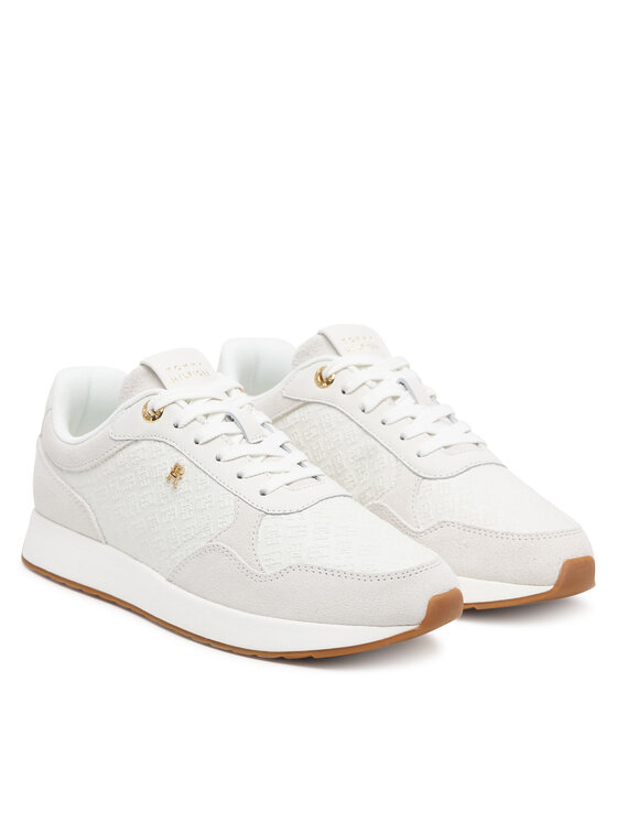 Tommy Hilfiger Tommy Hilfiger Sneakers Th Runner Monogram FW0FW09586 Creme