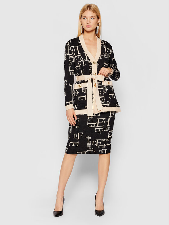 Gonna a matita GK-34Q-16E2-V200 Nero Slim Fit