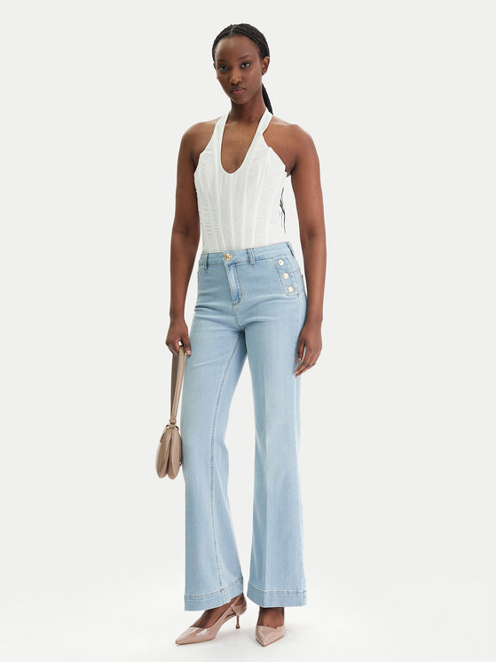 Liu Jo Liu Jo Jeans hlače UA6162 D0275 Modra Flare Fit