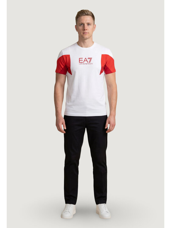 EA7 Emporio Armani EA7 Emporio Armani T-Shirt 7M001603 AF12503 Biały Casual Fit
