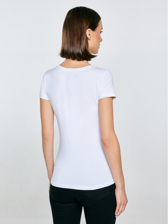 BIG STAR BIG STAR T-Shirt SUPICLASSICA Biały Slim Fit
