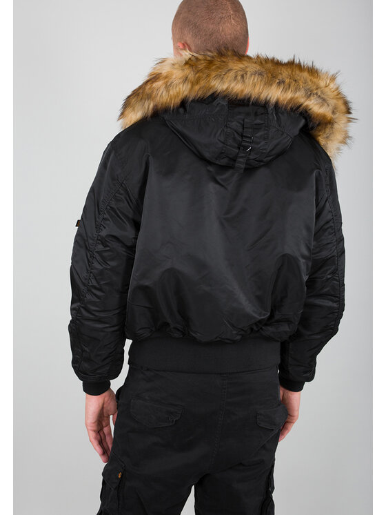 Alpha Industries Alpha Industries Kurtka zimowa 45/P Hooded Bomber Jacket Czarny Core Fit