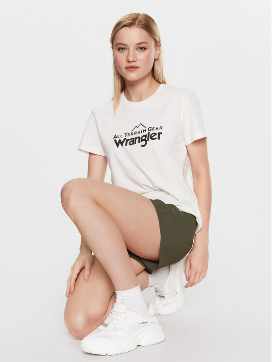 Wrangler Wrangler T-särk Logo Tee WC5FGEM22 112326341 Ekrüüvärv Regular Fit
