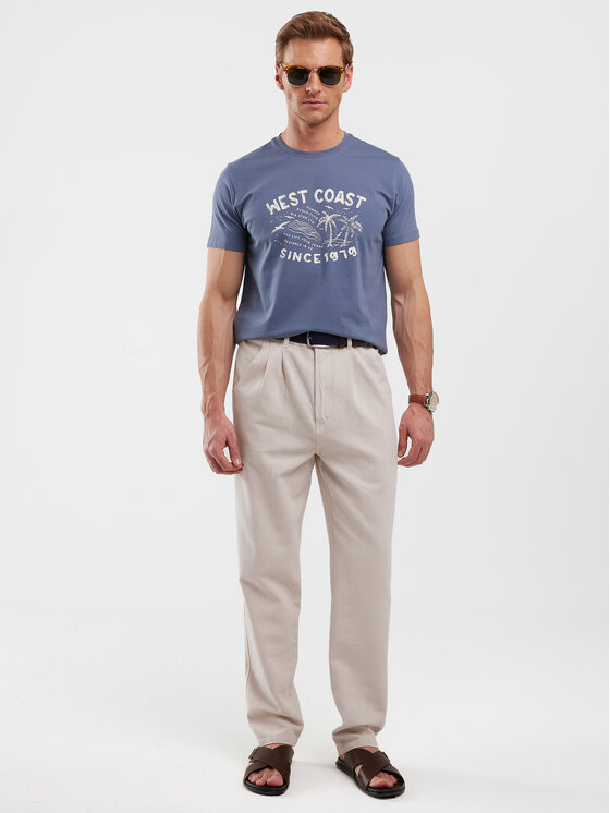 BIG STAR BIG STAR T-Shirt REDDREZ Niebieski Basic Fit