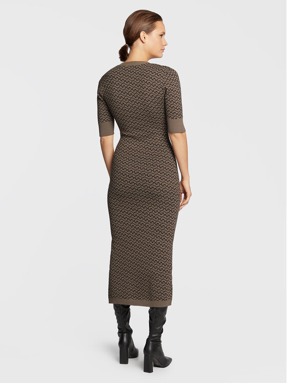 Gestuz Gestuz Kootud kleit Matthea 10906265 Roheline Slim Fit