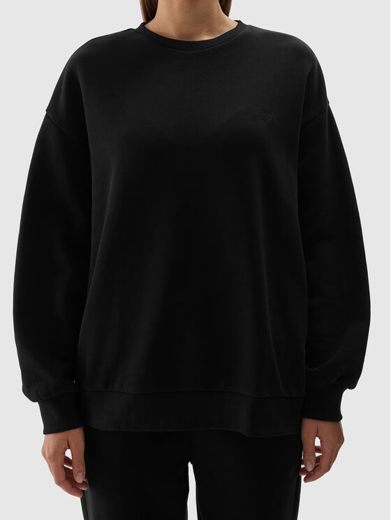 4F 4F Bluza 4FWAW24TSWSU1313 Czarny Regular Fit