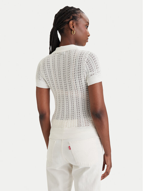 Guess Guess Тениска с яка и копчета W6GR25 Z0672 Бял Regular Fit