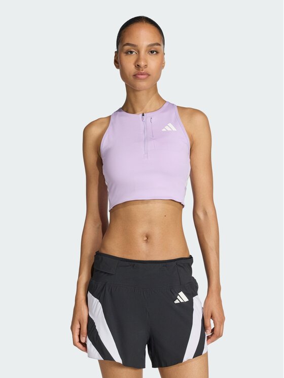 adidas adidas Top 151939 Fioletowy Fitted Fit