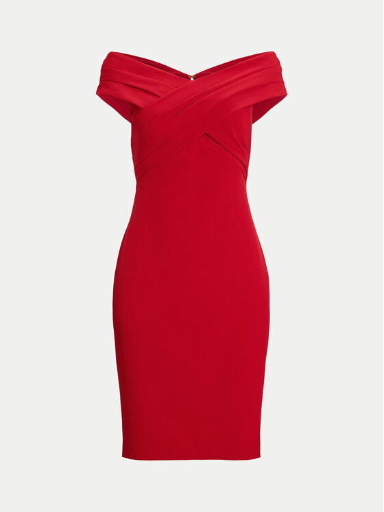 LAUREN RALPH LAUREN LAUREN RALPH LAUREN Cocktail obleka 253936390009 Rdeča Slim Fit