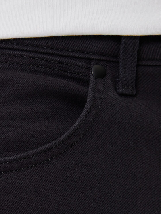 Wrangler Wrangler Τζιν Larston 112371641 Μαύρο Tapered Fit