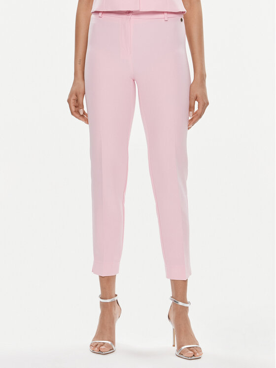 Maryley Maryley Hlače iz tkanine 24EB52Z/43OR Roza Regular Fit