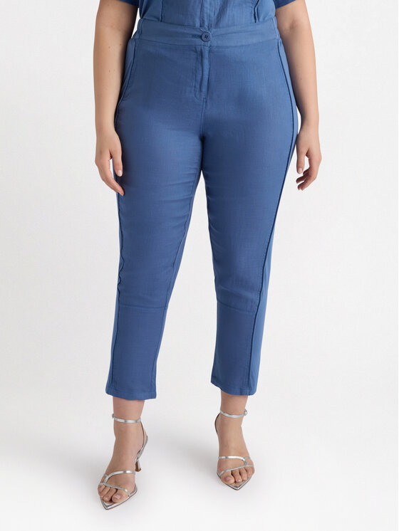 Fiorella Rubino Fiorella Rubino Pantaloni di tessuto P121T004816N024 Blu Regular Fit