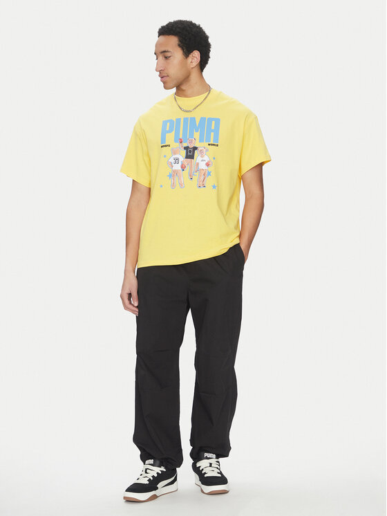 Puma Puma T-shirt Dylan's World 630257 Žuta Regular Fit