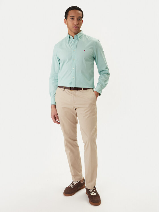 Tommy Hilfiger Tommy Hilfiger Camicia MW0MW37550 Verde Regular Fit