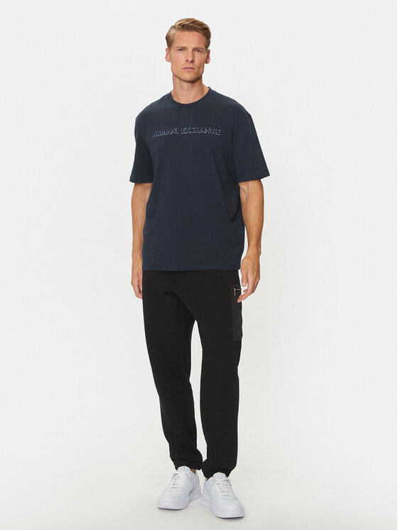 Armani Exchange Armani Exchange Marškinėliai 6DZTBD ZJ3VZ 1510 Tamsiai mėlyna Regular Fit