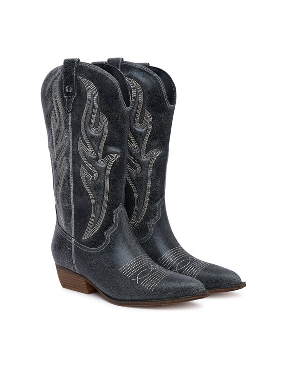 Guess Guess Western csizmák FLTLGE LEA11 Fekete