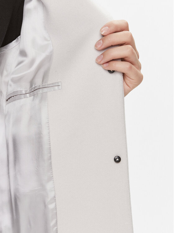 Calvin Klein Calvin Klein Wollmantel Essential K20K206877 Écru Regular Fit