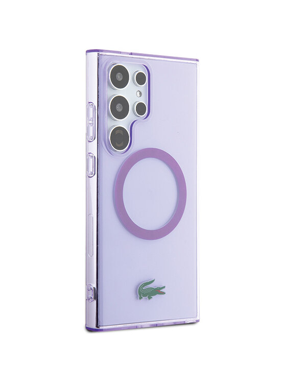 Lacoste Lacoste Etui na telefon Transparent MagSafe Fioletowy