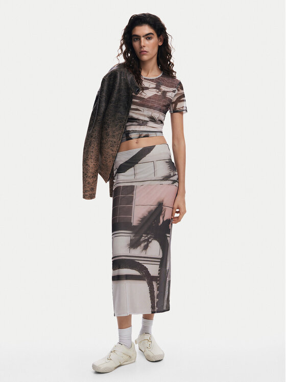Desigual Desigual Спідниця з фатину 25SWFK05 Кольоровий Regular Fit