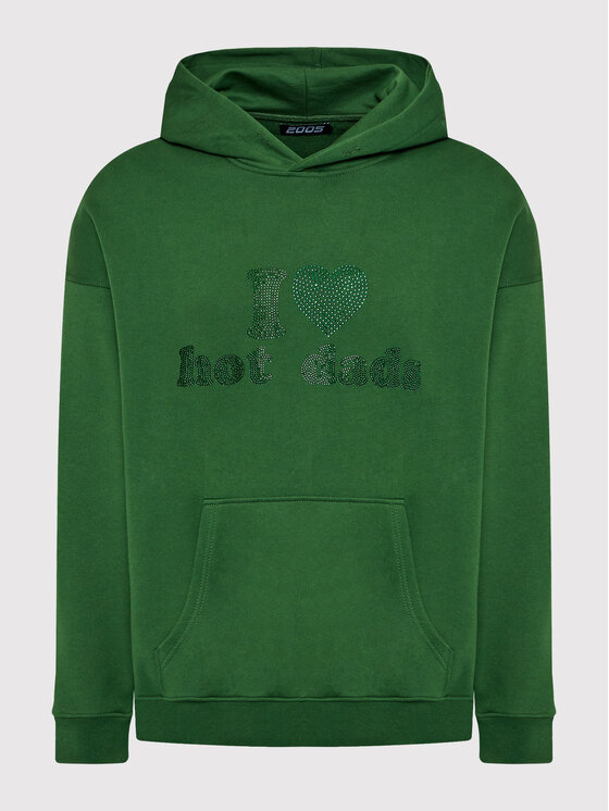 2005 2005 Bluza Unisex Hot Dads Zielony Relaxed Fit