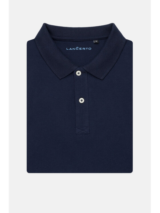 Lancerto Lancerto Polo Blake PO073123000013 Granatowy Regular Fit