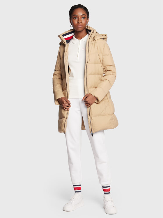 Tommy Hilfiger Tommy Hilfiger Puhovka Global WW0WW37448 Bež Regular Fit