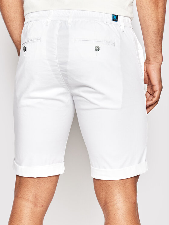 Pierre Cardin Pierre Cardin Šortky z materiálu 34770/000/4007 Bílá Slim Fit