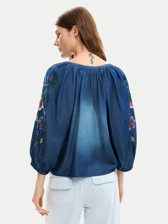 Desigual Desigual camicia di jeans 26SWBW16 Blu scuro Relaxed Fit