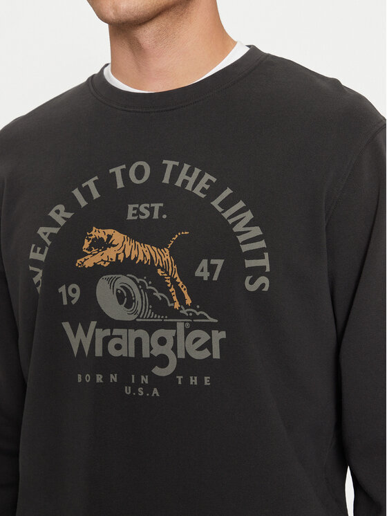 Wrangler Wrangler Pulóver 112357385 Fekete Regular Fit