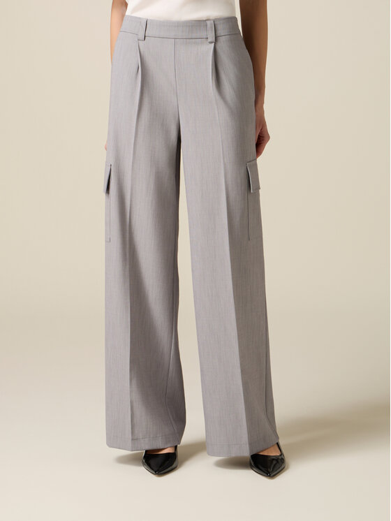 Oltre Oltre Pantaloni di tessuto P00SJ002445N013 Grigio Baggy Fit
