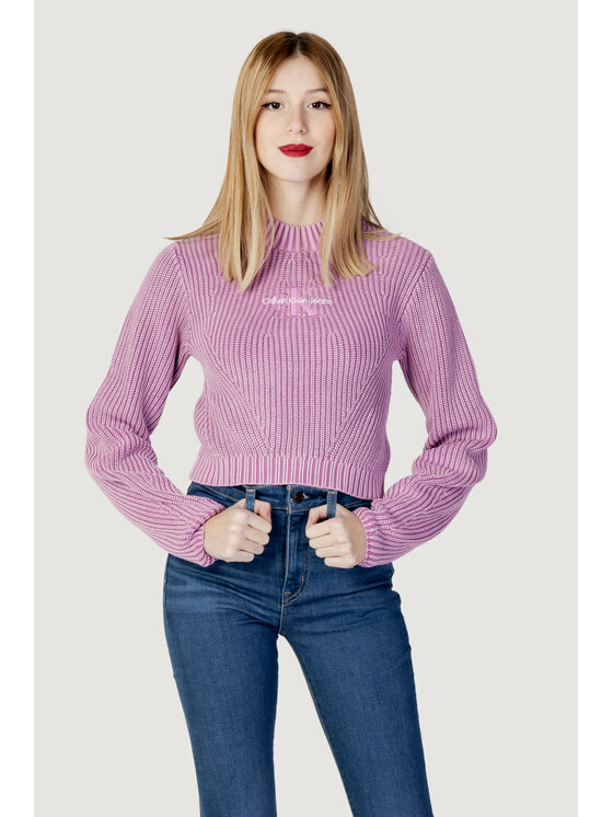 Calvin Klein Jeans Calvin Klein Jeans Maglione WASHED MONOLOGO SWEA Viola To Fit