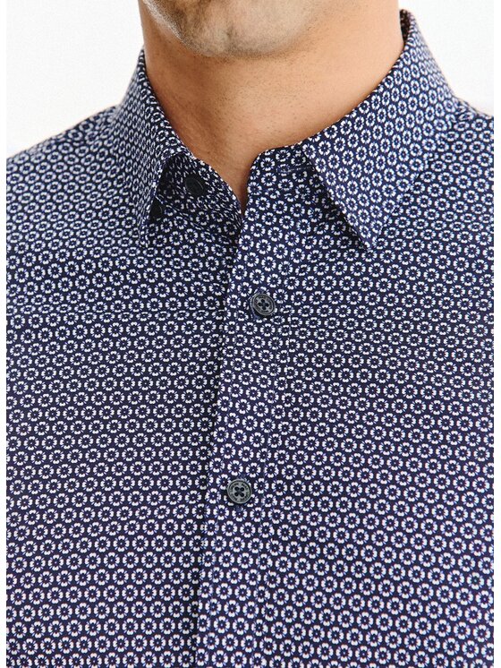 Pako Lorente Pako Lorente Koszula P25WF-1X-039 Granatowy Slim Fit