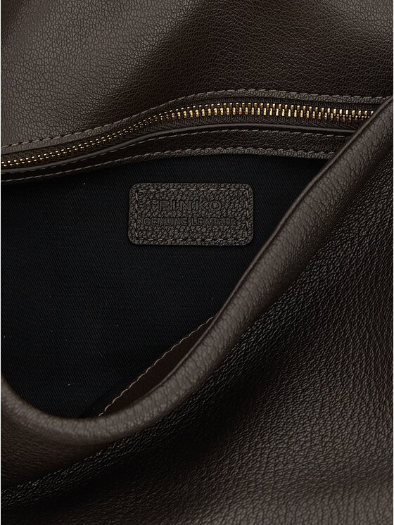PINKO PINKO Torebka Brown Lamb Leather Shoulder Brązowy