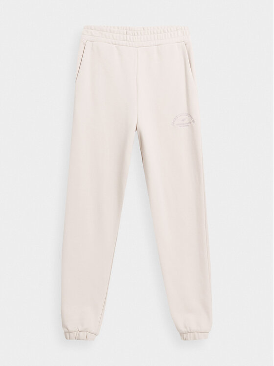 4F 4F Pantaloni da tuta 4FAW23TTROF472 Beige Regular Fit