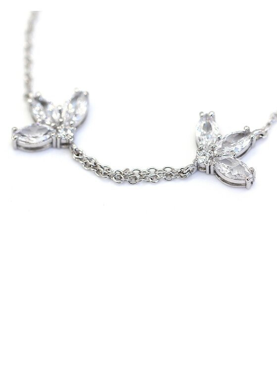 Leis Leis Bracciale Fiore Placcatura in argento rodiato