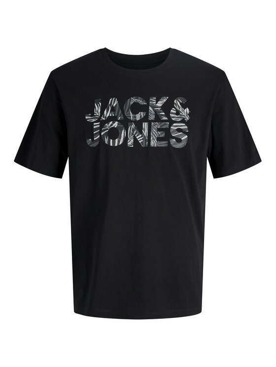 Jack & Jones Jack & Jones T-Shirt Ejeff Logo 12288536 Μαύρο Regular Fit