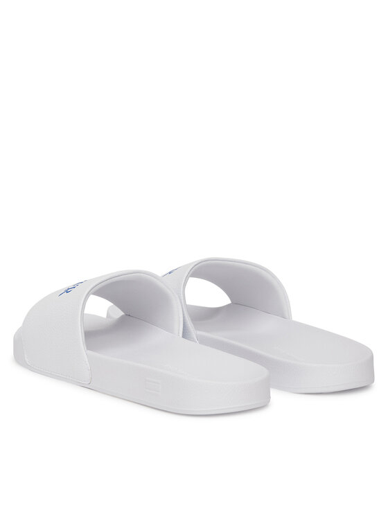 Tommy Hilfiger Tommy Hilfiger Şlapi Hilfiger Print Tumble Pool Slide FM0FM05505 Alb