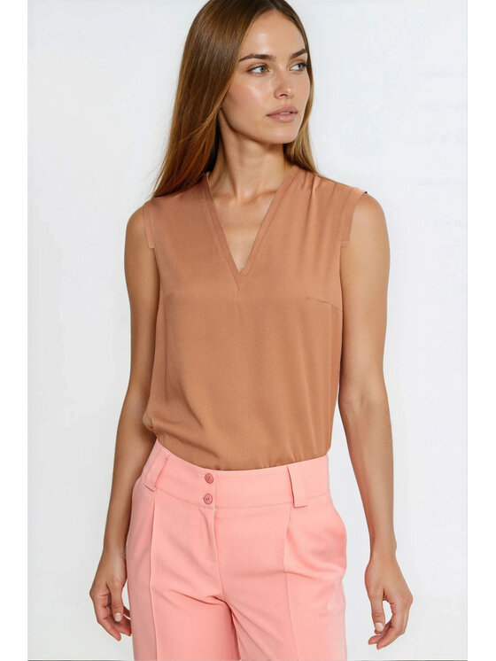 NIFE NIFE Halenka B213 Hnědá Regular Fit