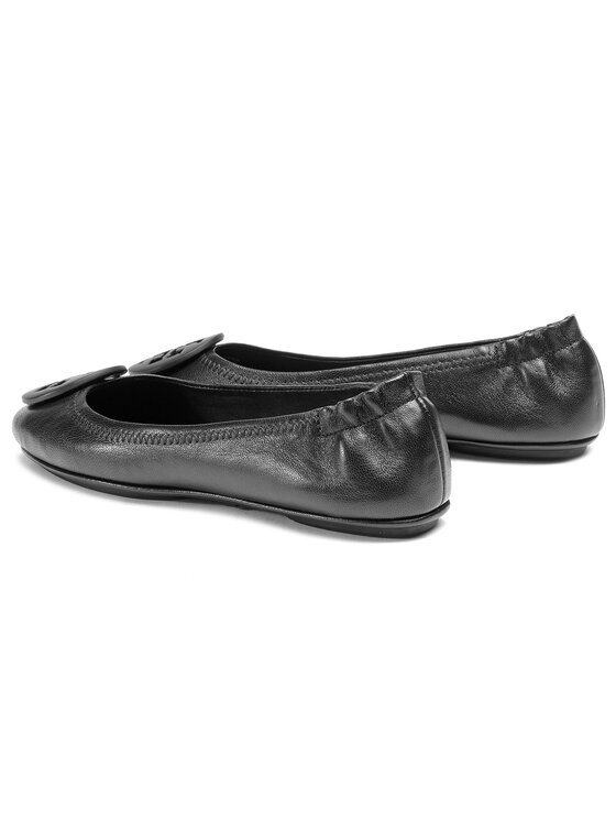 Tory Burch Tory Burch Balerini Minnie Travel Ballet With Logo 49350 Negru