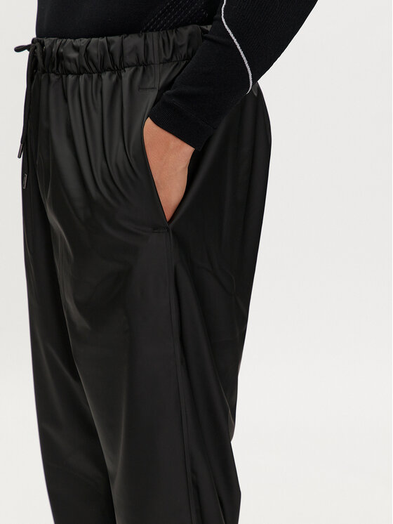 Rains Rains Spodnie przeciwdeszczowe Rain Pants Slim W3 18580 Czarny Slim Fit