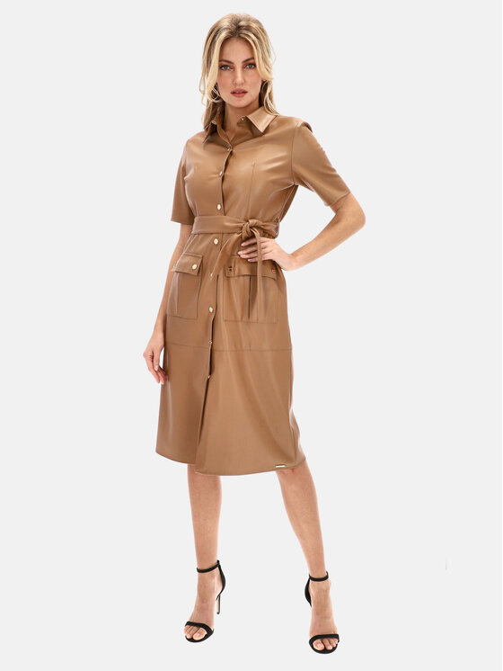 Rino&Pelle Rino&Pelle Sukienka koktajlowa PACEY 832 Brązowy Regular Fit