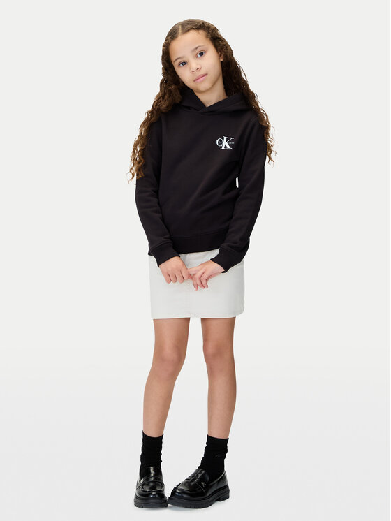 Calvin Klein Jeans Calvin Klein Jeans Mikina Small Monogram IU0IU00712 Čierna Regular Fit