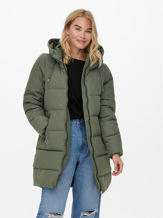 ONLY ONLY Geacă de iarnă 15205369 Verde Regular Fit